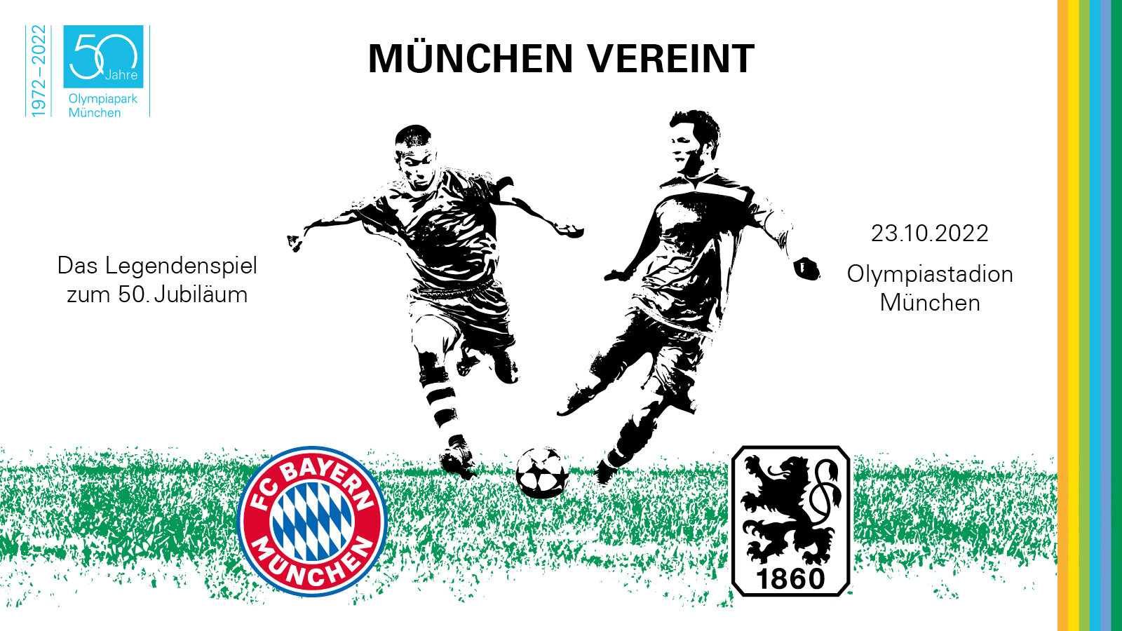 MUNICH UNITED - The teams of FC Bayern and TSV 1860 are complete