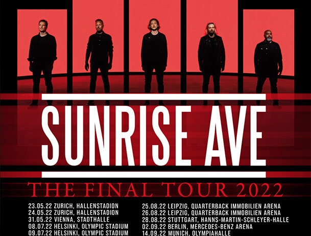 sunrise avenue tour 2022 termine